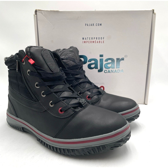 Pajar TAVIN-BOOT Men's New Black Leather Boot EU 46 - Picture 1 of 11